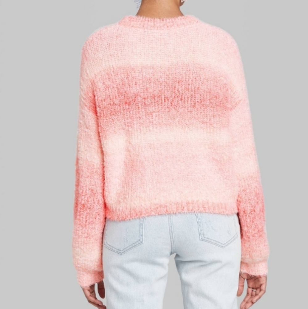 Womens spacedye crewneck pullover sweater - Picture 3 of 3